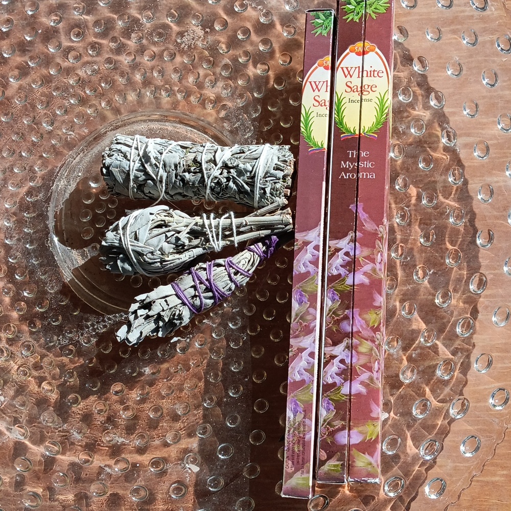White sage smudges and Incense sticks